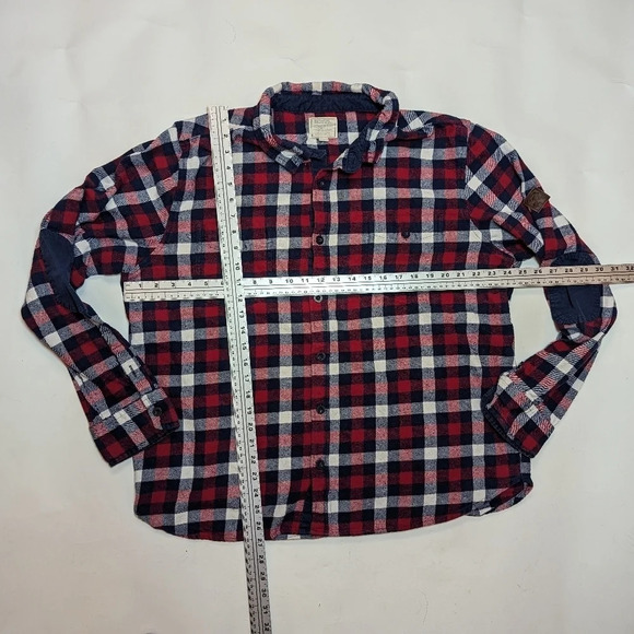 Mountain Warehouse Lumberjack  Flannel Navy Red Plaid Button Down XXL - Picture 4 of 11